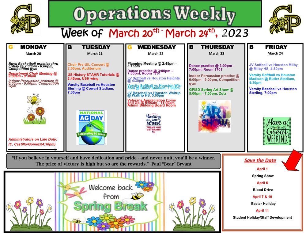  Operations Weekly